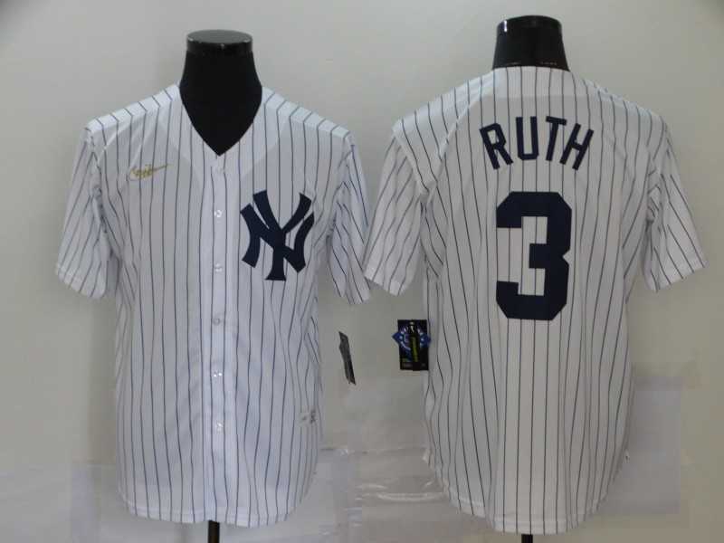 Yankees 3 Babe Ruth White Nike Cool Base Jersey,We sell and wholesale Yankees 3 Babe Ruth White Nike Cool Base Jersey on line form chian!